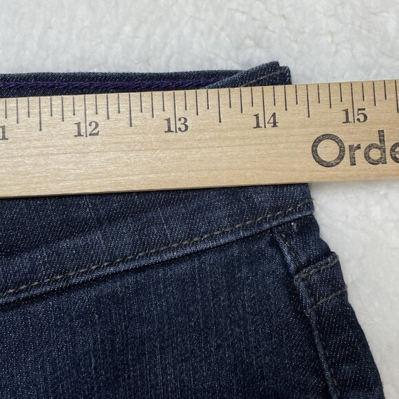 NYDJ Jeans Womens Sz 6 Blue Dark Wash Karen Capri High Rise Straight Leg - Picture 7 of 12